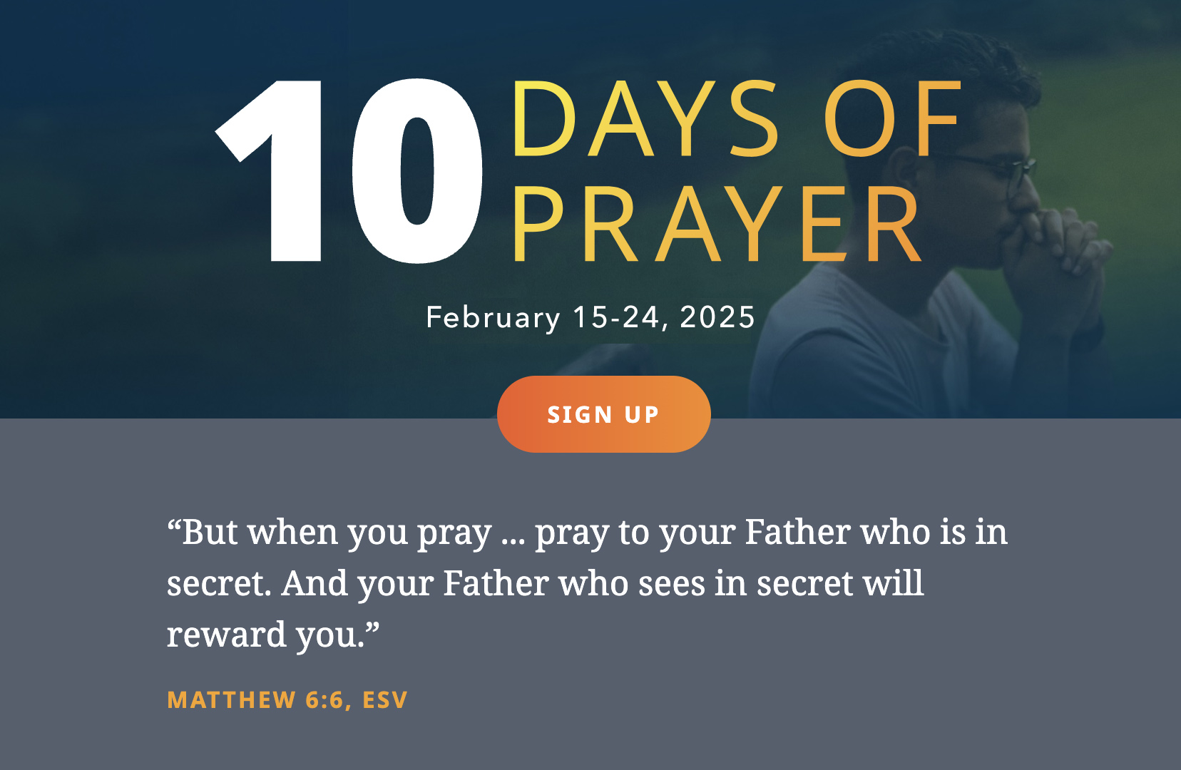 10 Days of Prayer 2025 - But When You Pray
