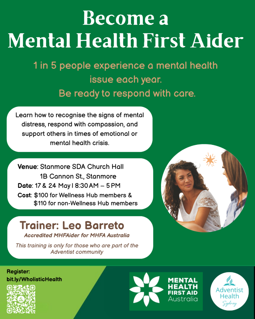 Mental Health First Aid Training May 2026 Sydney