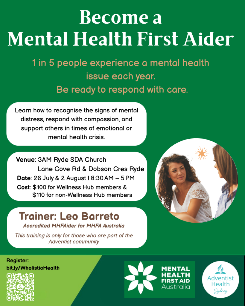 Mental Health First Aid Training 2026 flyer
