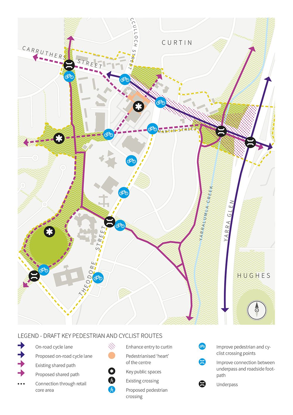 Previous Pedestrian and Cycle Routes