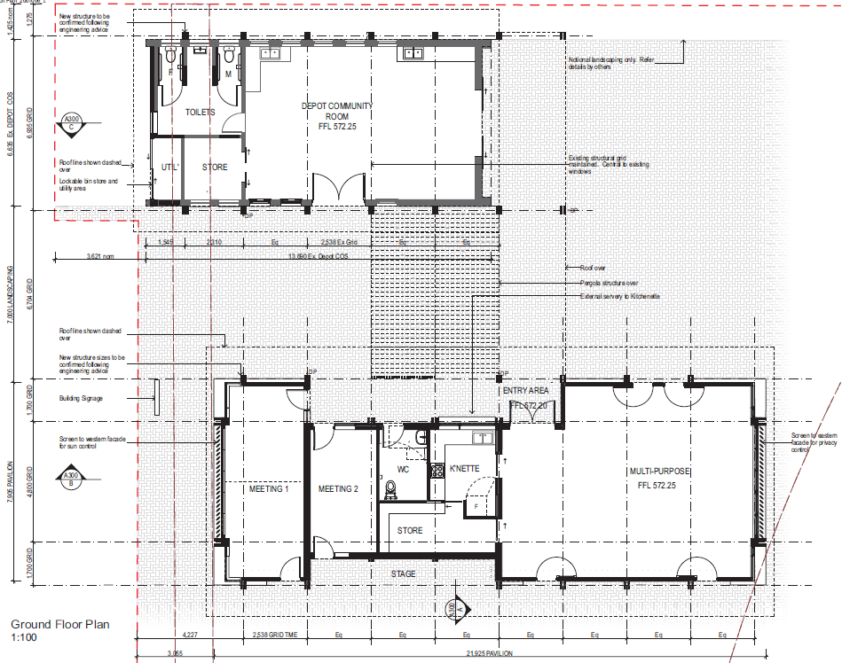 map of proposed building