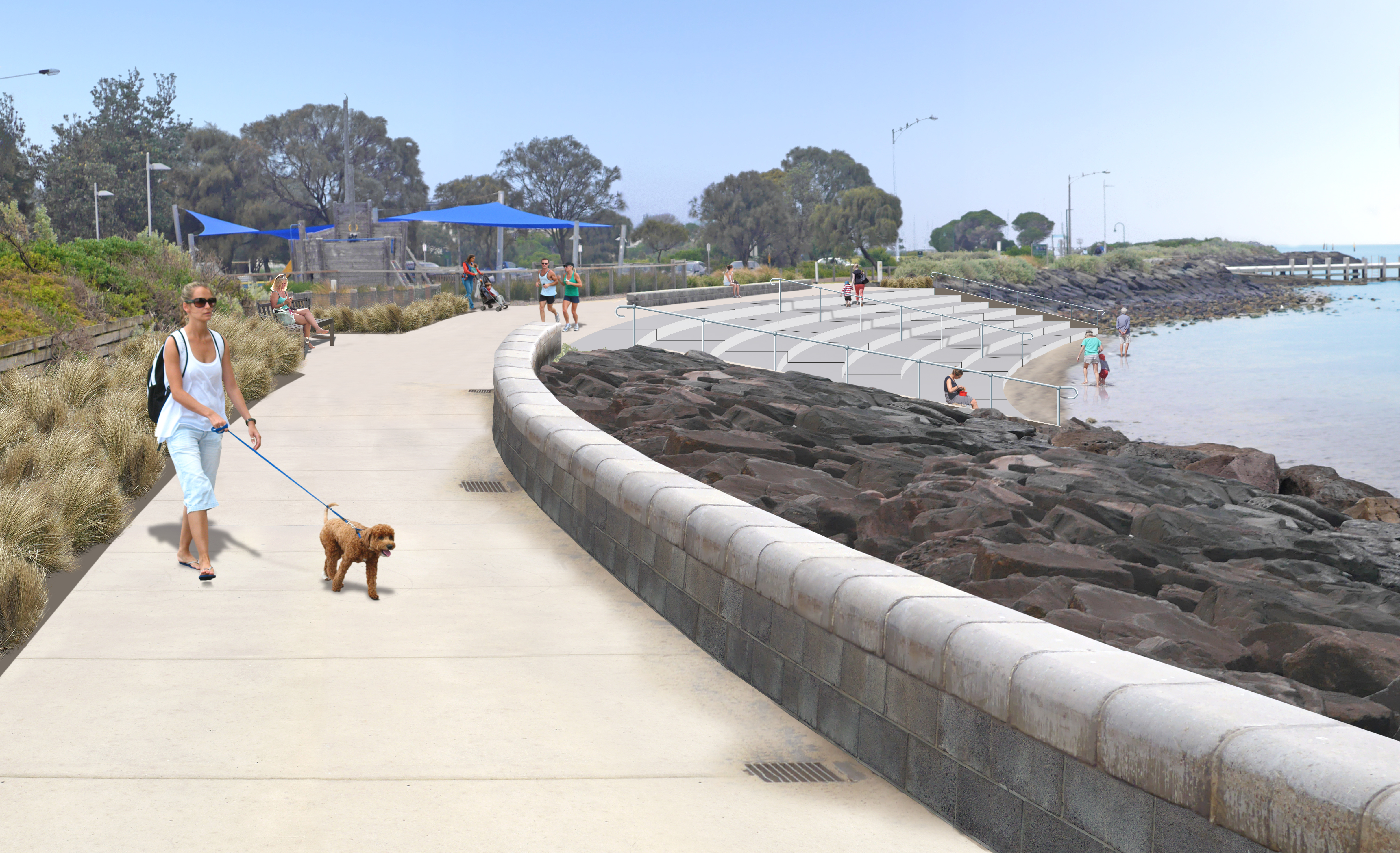 North Road Foreshore Terrace - after
