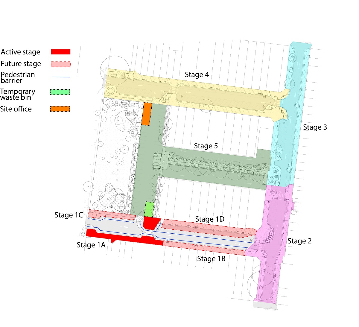 Construction staging plan