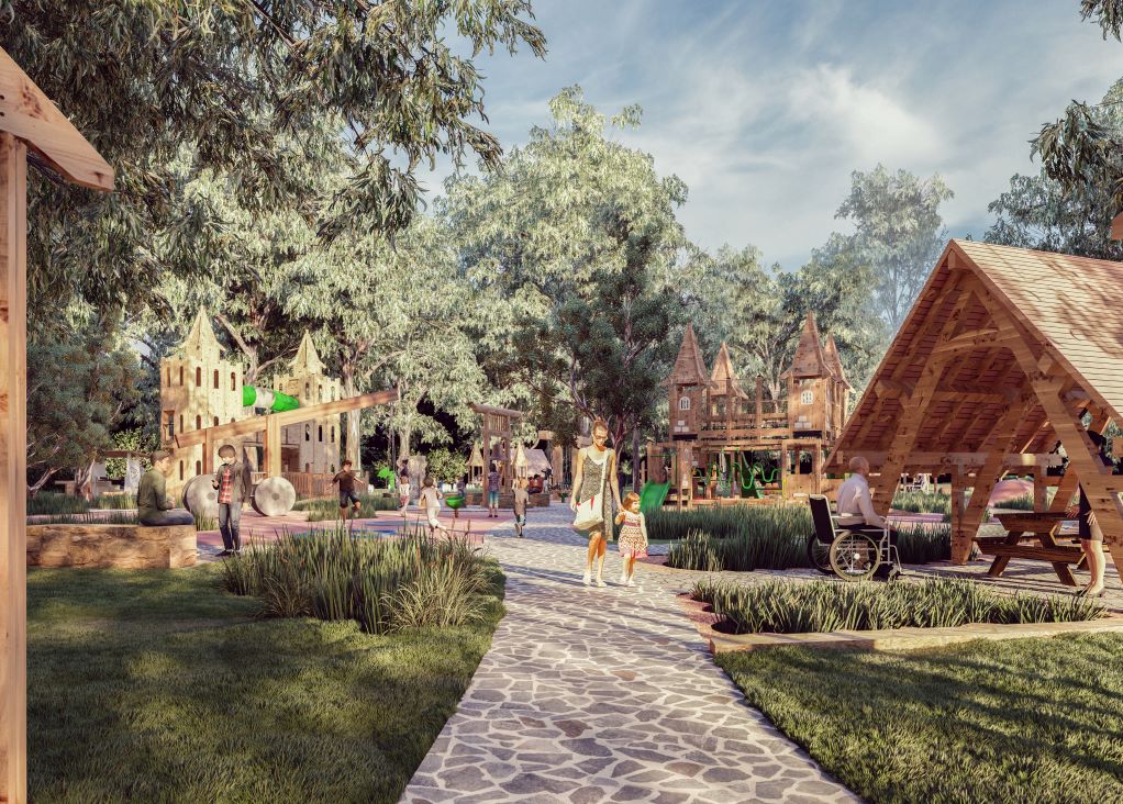 Artist's impression of new playground
