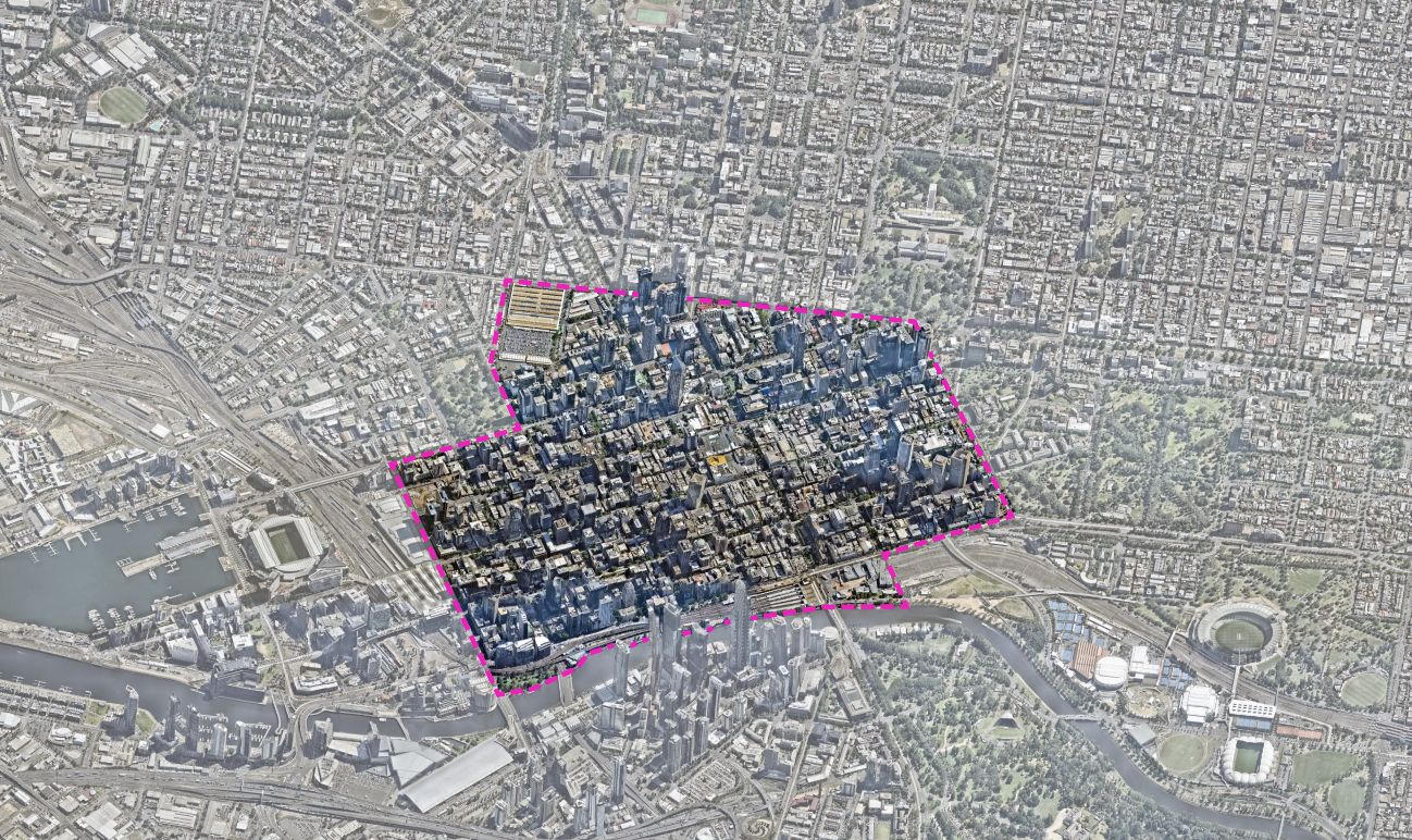 Map of the City of Melbourne study area for the plan