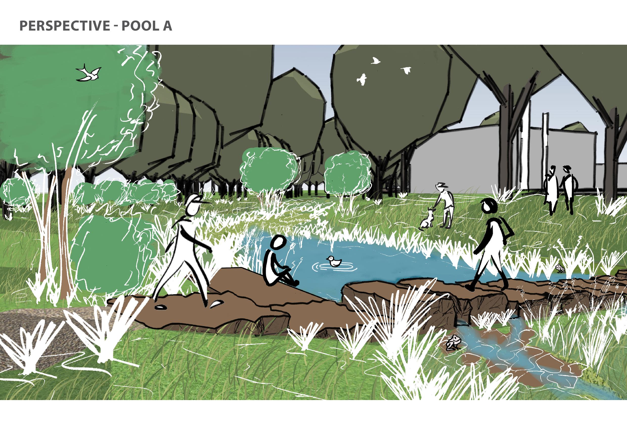 Image of design perspective for open natural space