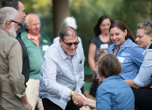 image of community talking together outside