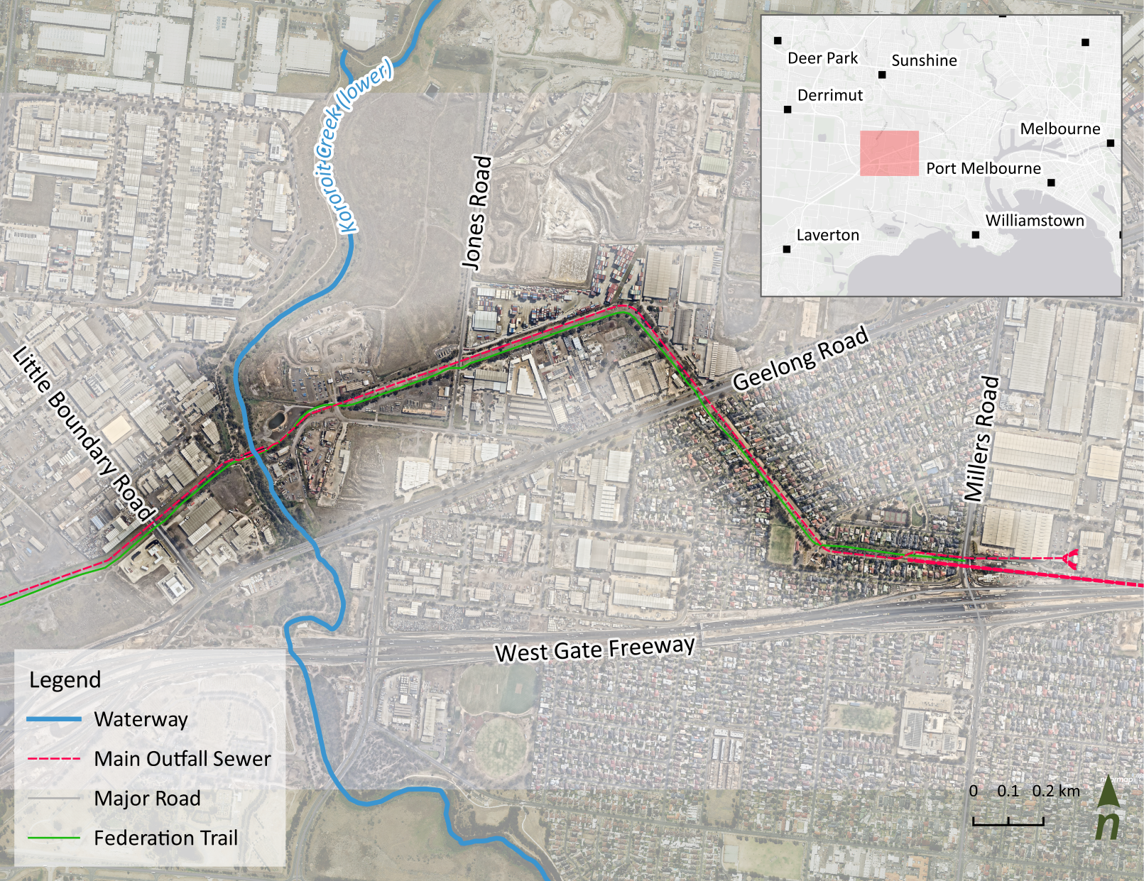 Map of the project area (Zone 9 of Greening the Pipeline)