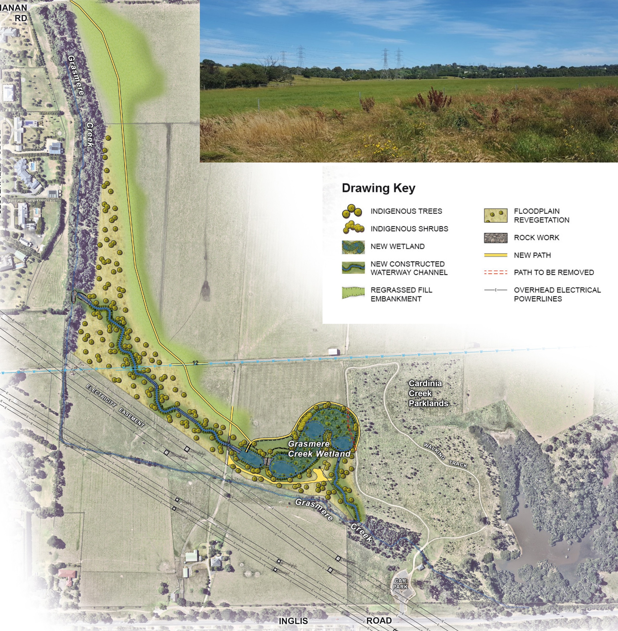Concept design map of Grasmere Creek