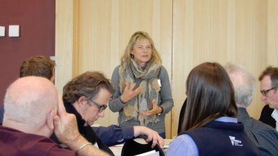 Image of participants sharing their feedback on governance