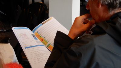 Participant reading the report