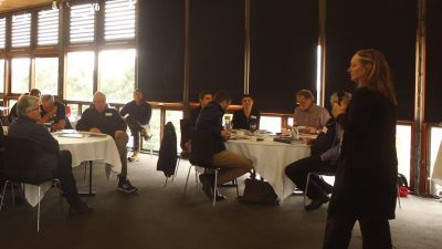 Facilitator Anna Kilborn addressing the room