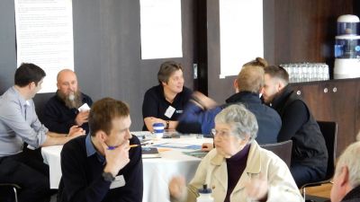 Participants discussing