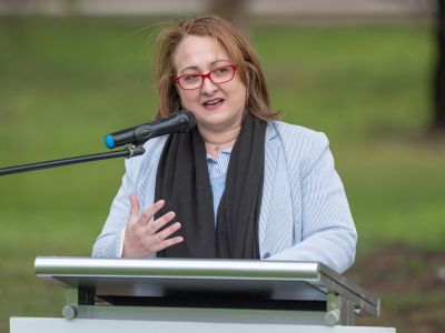 Nerina Di Lorenzo, Melbourne Water's Executive General Manager of Service Delivery speaking