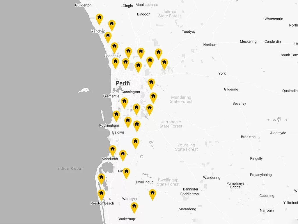 HL Map WA Pins
