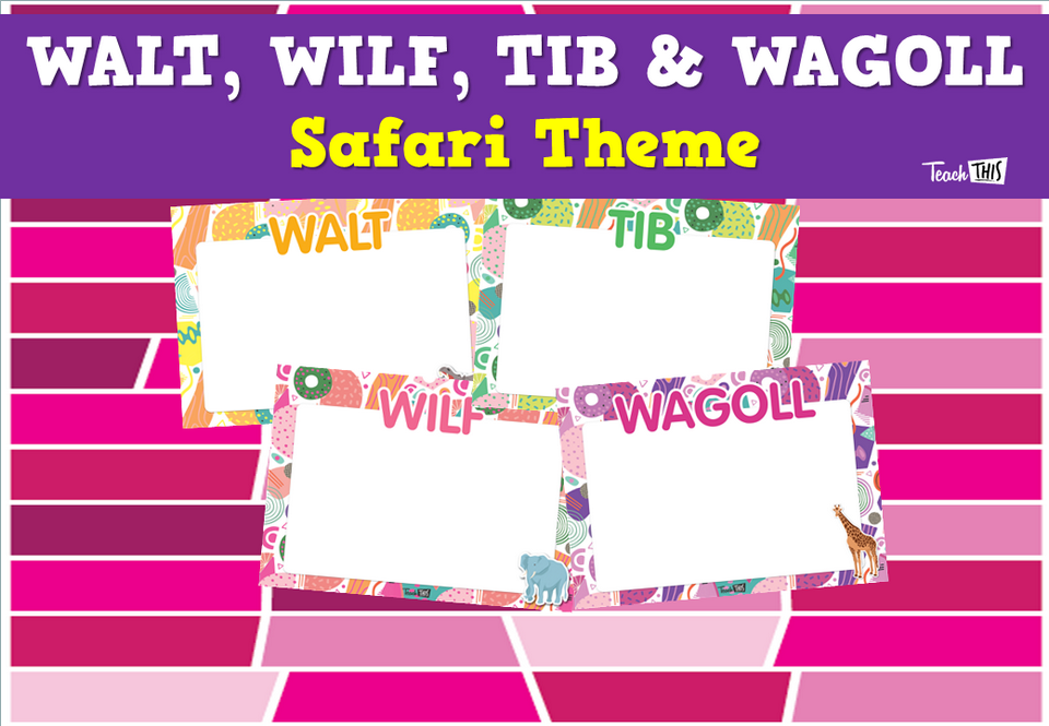 WALT, WILF, TIB & WAGOLL Posters - Safari Theme