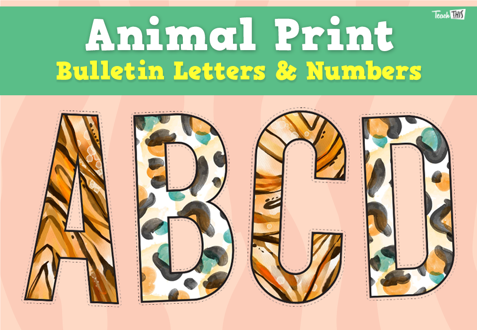 Animal Print – Bulletin Letters & Numbers