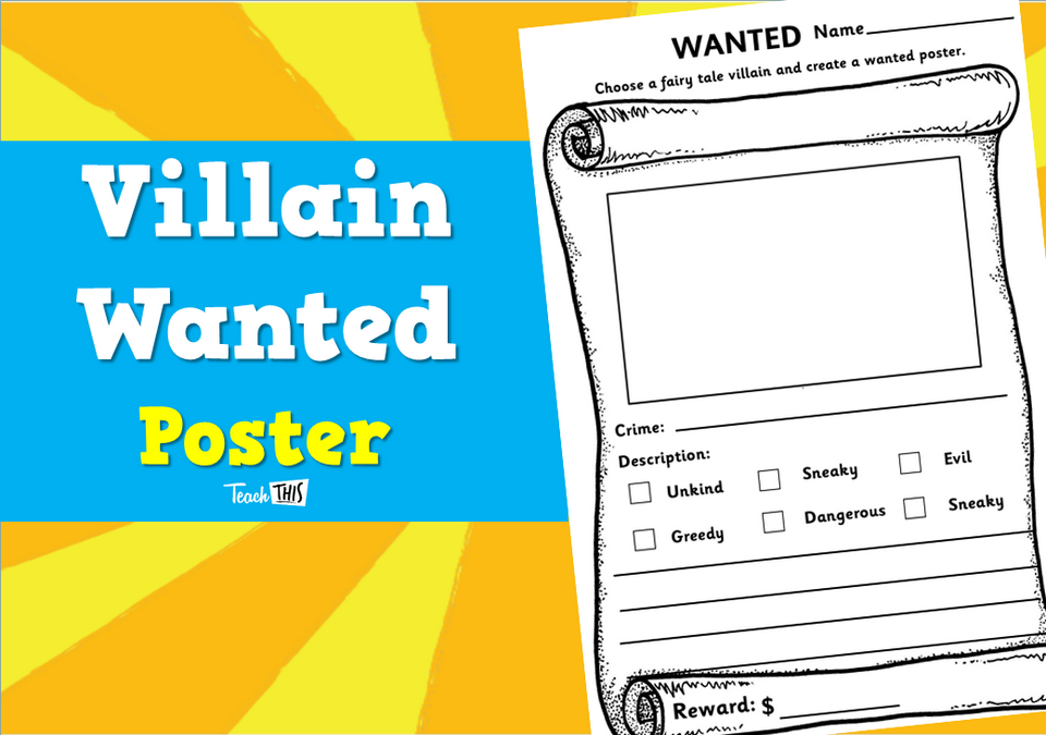 Villain Wanted Poster