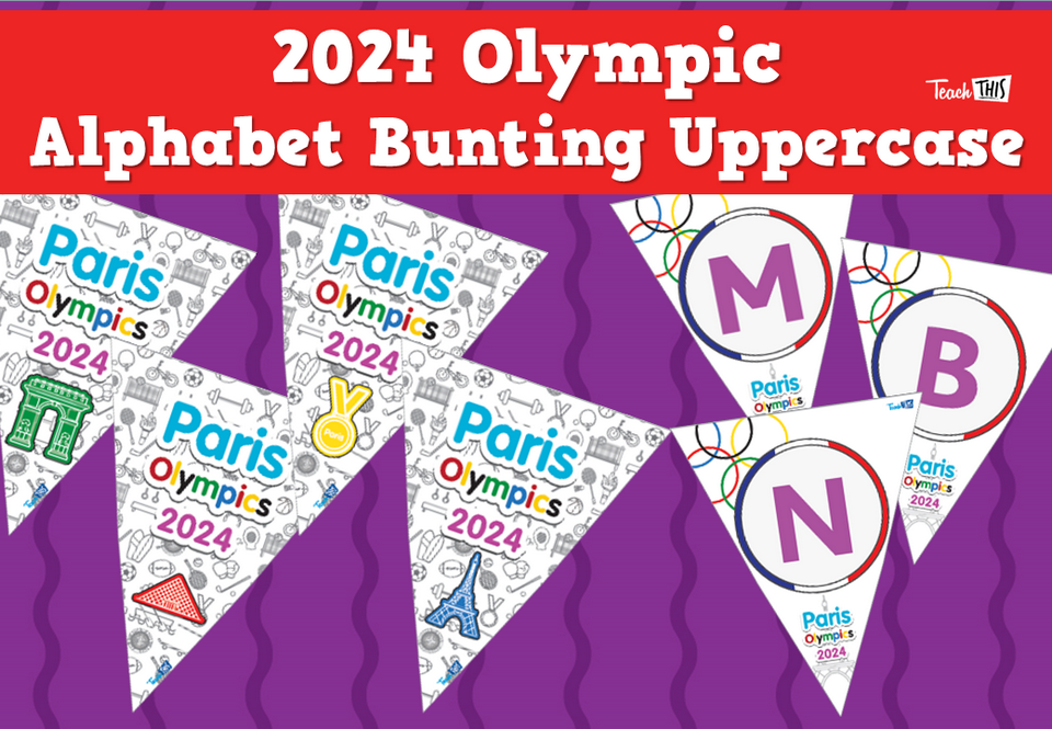 2024 Olympic Alphabet Bunting Uppercase