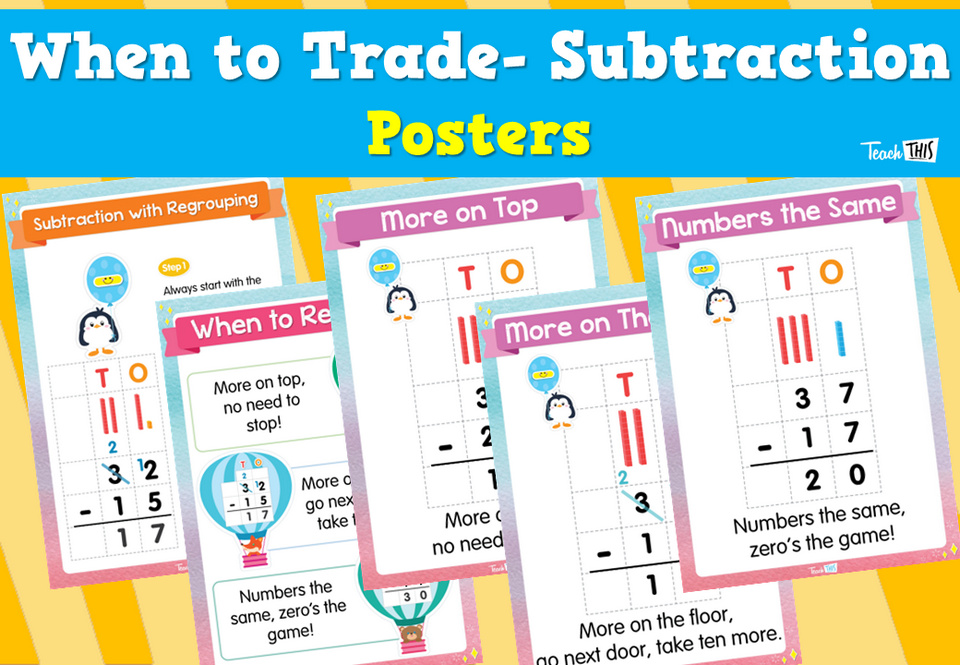 When to Trade- Subtraction Posters