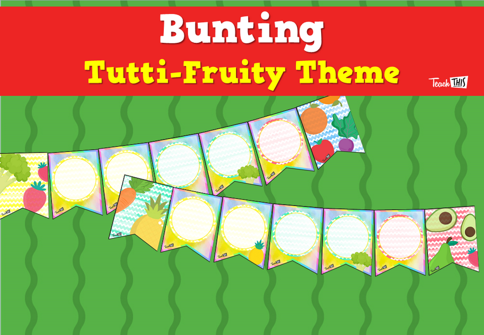 Bunting - Tutti-Fruity Theme