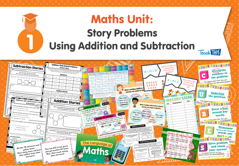 Maths Unit: Story Problems Using Addition and Subtraction