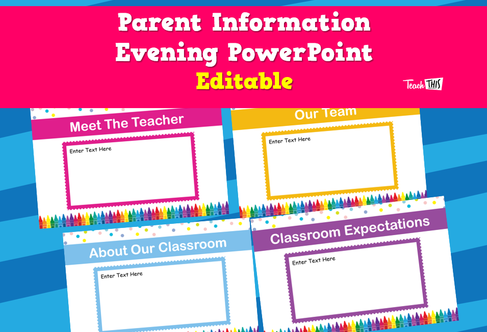 Parent Information Evening PowerPoint Presentation - Editable