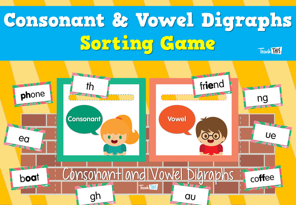 Consonant & Vowel Digraphs – Sorting Game