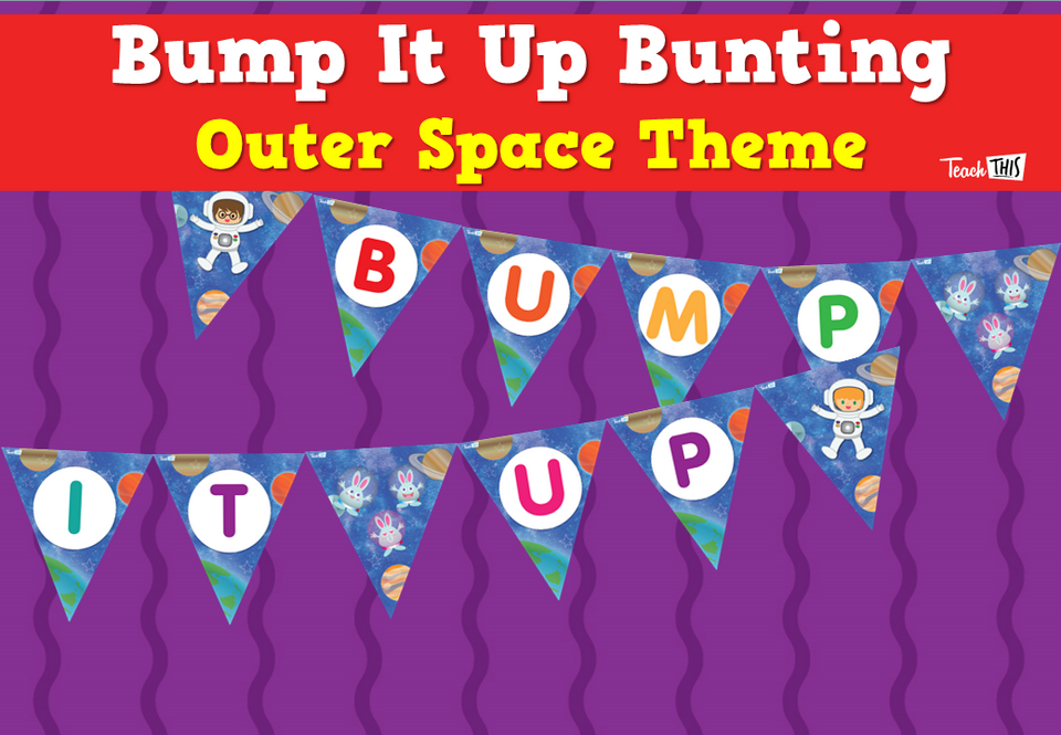 Bump It Up Bunting - Outer Space Theme
