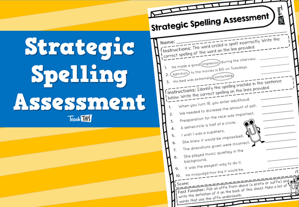 Strategic Spelling Assessment