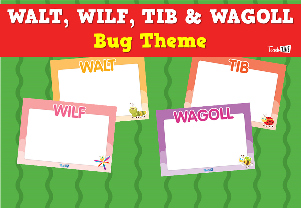 WALT, WILF, TIB & WAGOLL Posters - Bug Theme