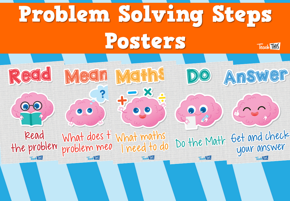 Problem Solving Steps Posters