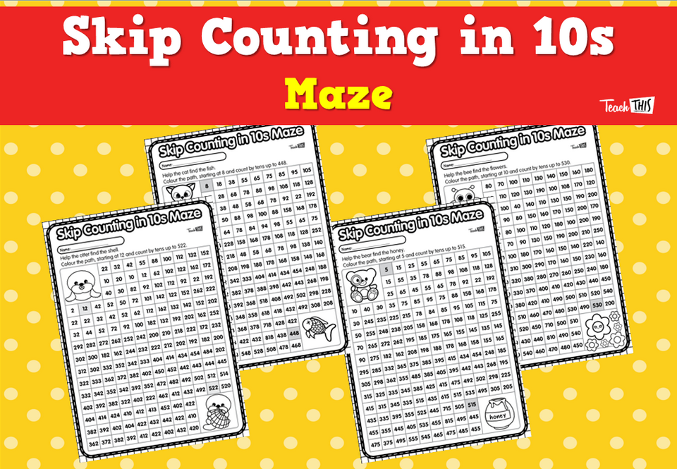 Counting in Tens- Colour in Puzzles