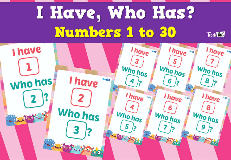 I Have, Who Has? – Numbers 1 to 30