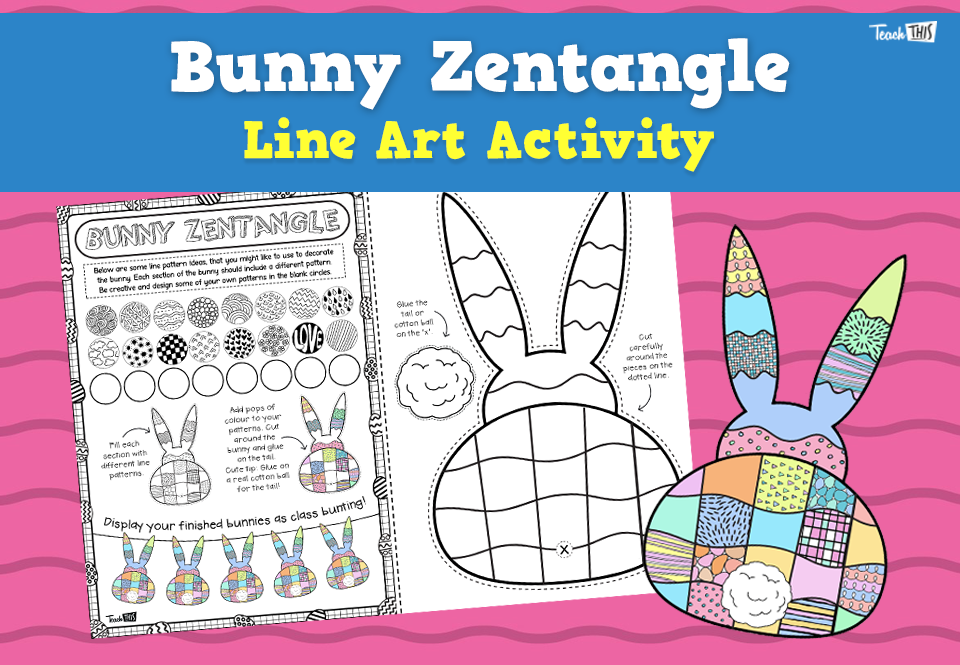Bunny Zentangle Art