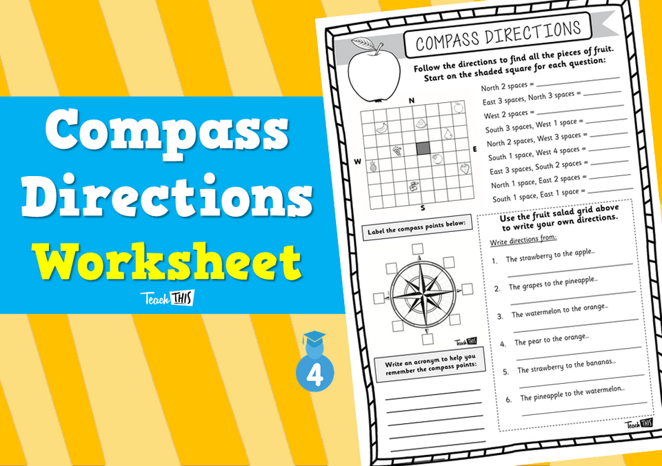 Compass Directions - Worksheet