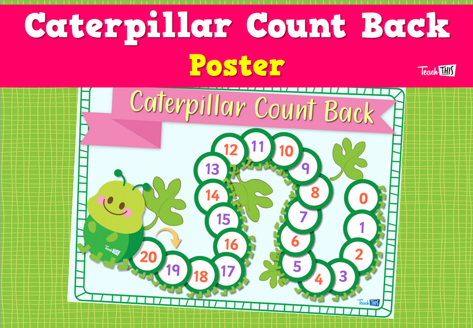 Caterpillar Count Back Poster