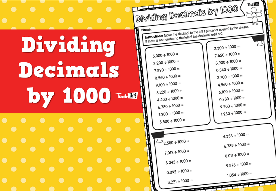 Dividing Decimals by 1000