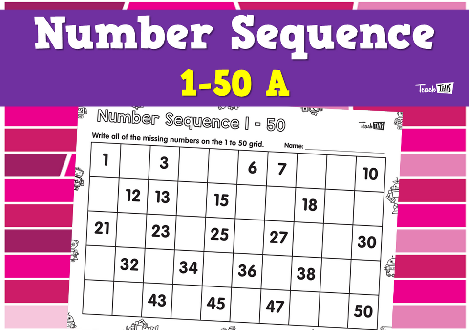 Number Sequence 1-50 A