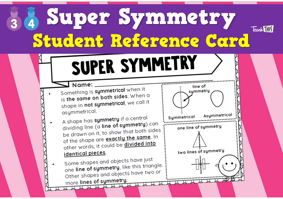 Super Symmetry - Student Reference Card