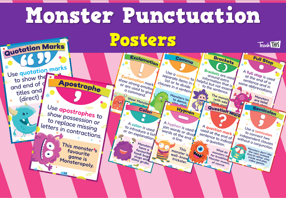 Monster Punctuation Posters