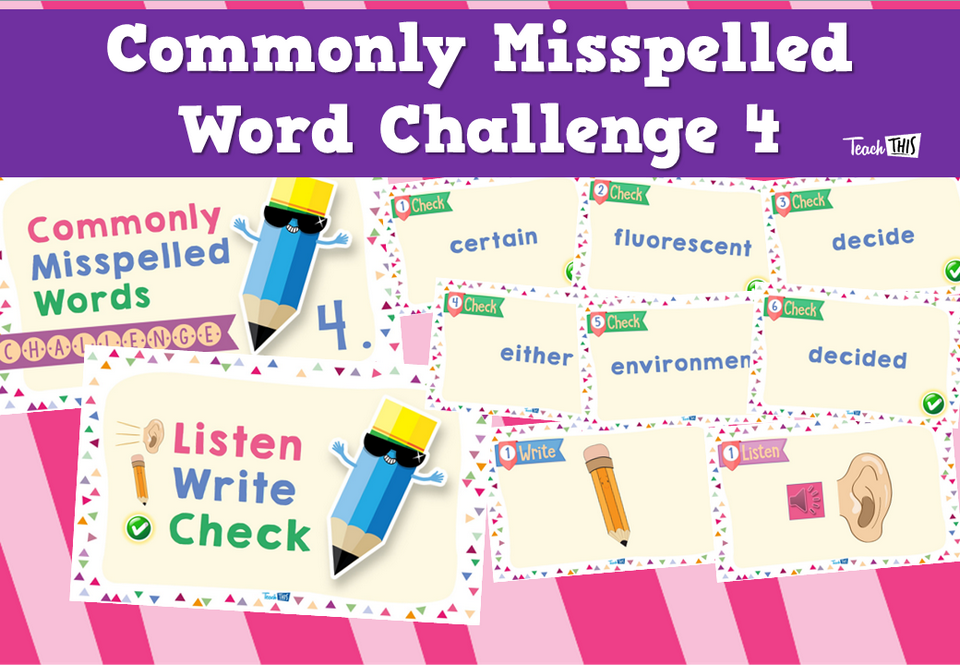 Commonly Misspelled Word Challenge 4