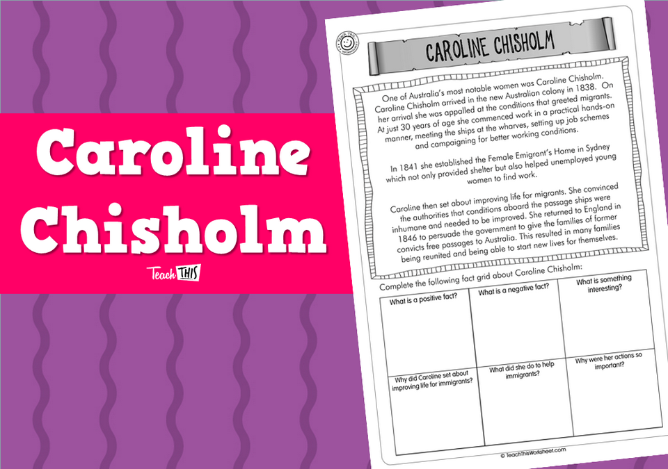 Caroline Chisholm (1pg)