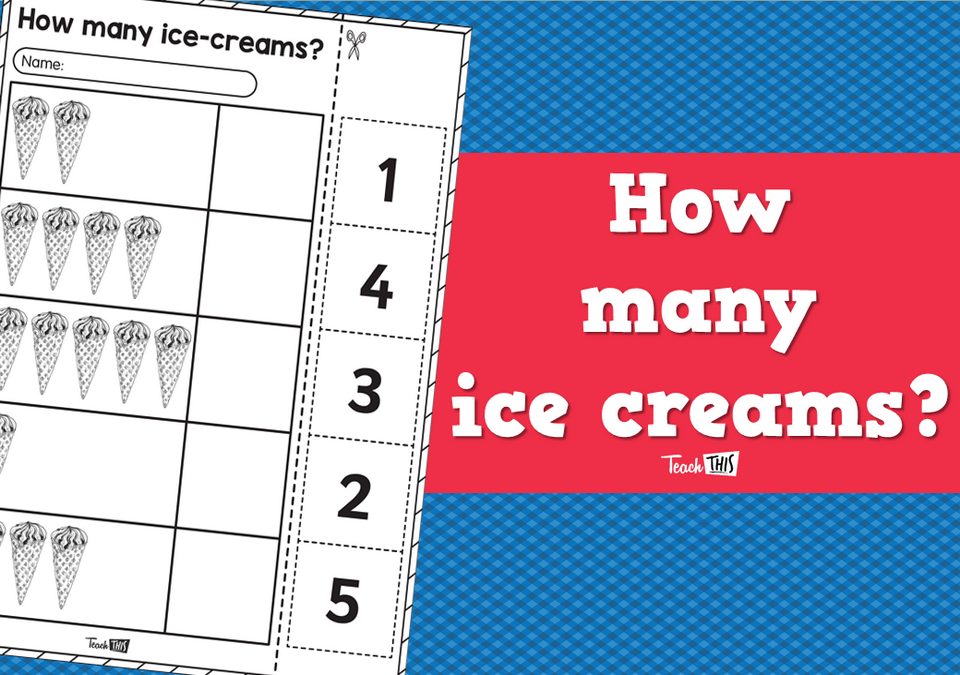 How many ice creams? - Counting to 5