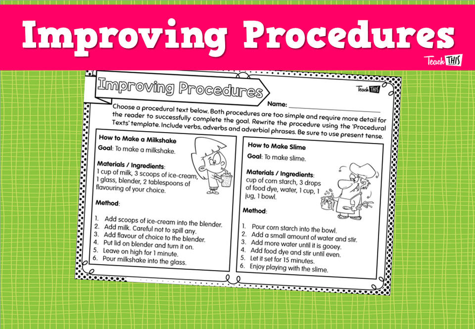 Improving Procedures