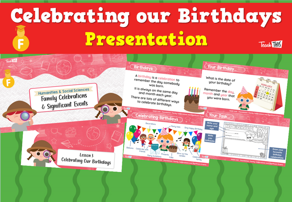 Celebrating our Birthdays - Presentation