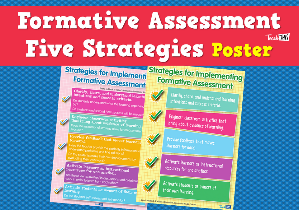 Formative Assessment Five Strategies Poster
