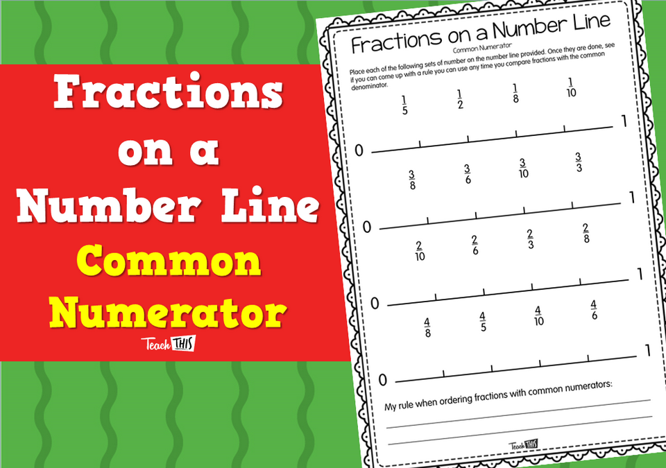 Fractions on a Number Line - Common Numerator