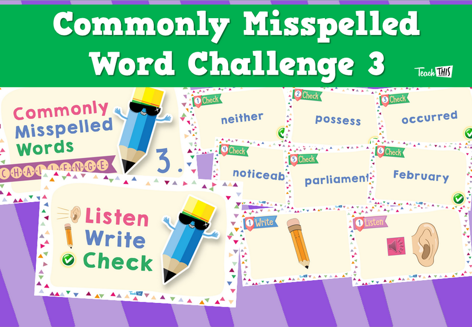 Commonly Misspelled Word Challenge 3