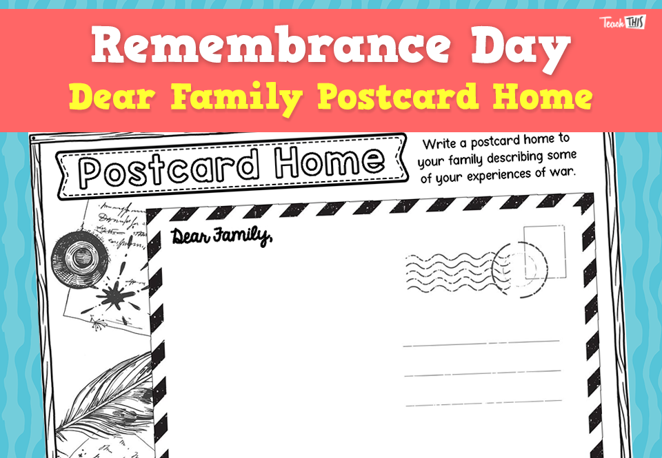 Dear Family Postcard Home